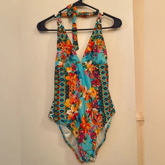 NWOT La Blanca Floral One Piece Swimsuit - Size 10 - Picture 3 of 12